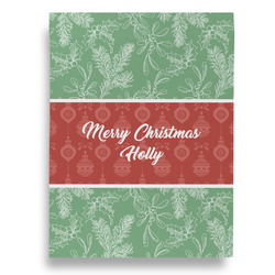 Christmas Holly Large Garden Flag - Single Sided (Personalized)