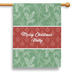 Christmas Holly 28" House Flag - Single Sided (Personalized)