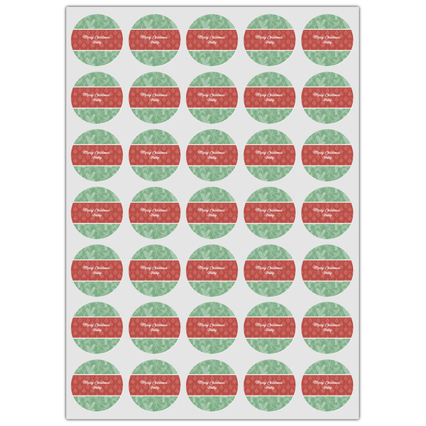 Christmas Holly Icing Circle - XSmall - Set of 35