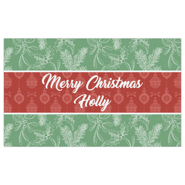 Christmas Holly Indoor / Outdoor Rug - 3'x5' - Front Flat
