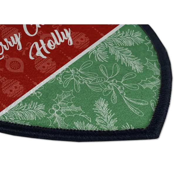 Christmas Holly Iron on Shield 3 Detail
