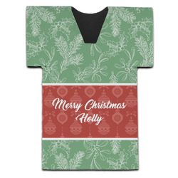 Christmas Holly Jersey Bottle Cooler (Personalized)