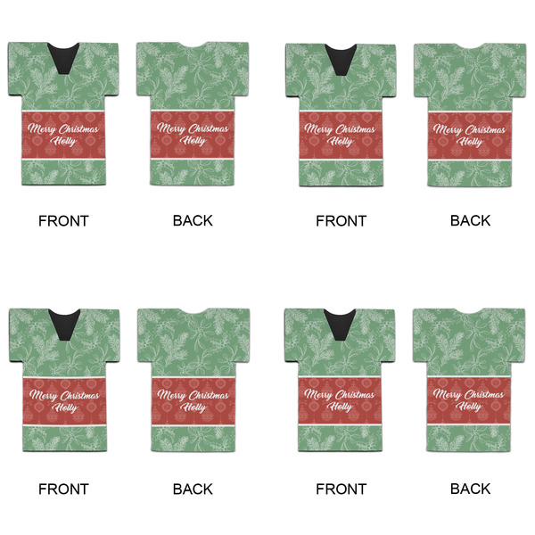 Christmas Holly Jersey Bottle Cooler - Set of 4 - APPROVAL