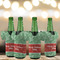 Christmas Holly Jersey Bottle Cooler - Set of 4 - LIFESTYLE