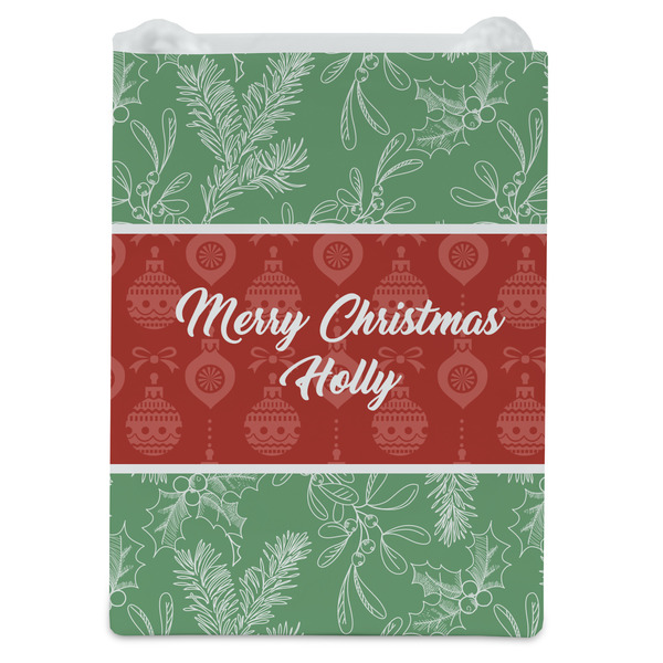 Christmas Holly Jewelry Gift Bag - Gloss - Front