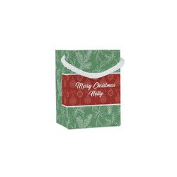 Christmas Holly Jewelry Gift Bags - Gloss (Personalized)