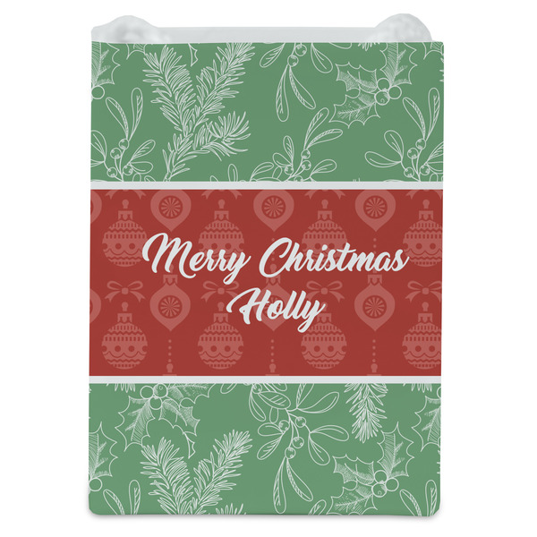 Christmas Holly Jewelry Gift Bag - Matte - Front