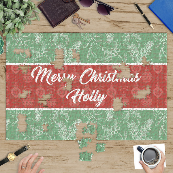 Christmas Holly Jigsaw Puzzle 1014 Piece - In Context