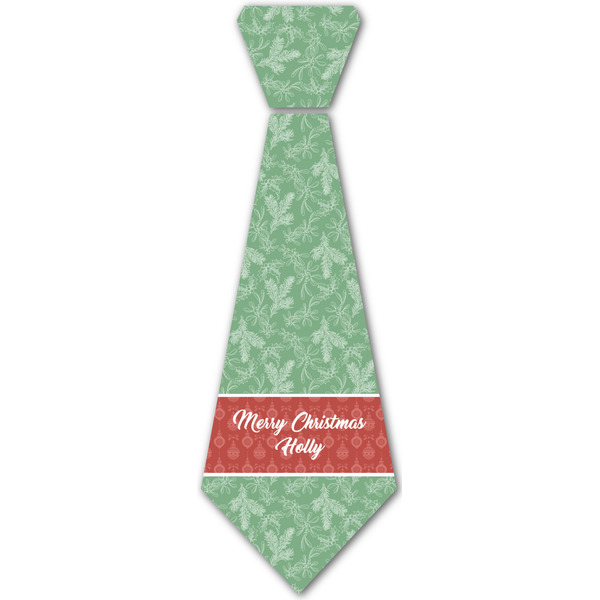 Custom Christmas Holly Iron On Tie - 4 Sizes w/ Name or Text