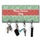 Christmas Holly Key Hanger w/ 4 Hooks & Keys
