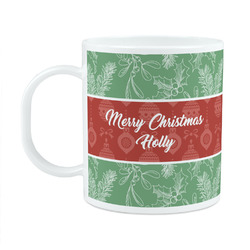 Christmas Holly Plastic Kids Mug (Personalized)