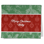Christmas Holly Kitchen Towel - Poly Cotton w/ Name or Text