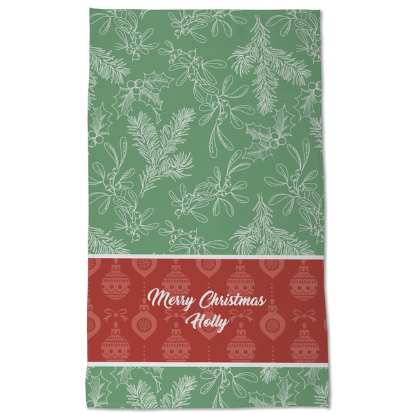 Christmas Holly Kitchen Towel - Poly Cotton - Full Front