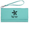 Christmas Holly Ladies Leatherette Wallet - Laser Engraved- Teal (Personalized)