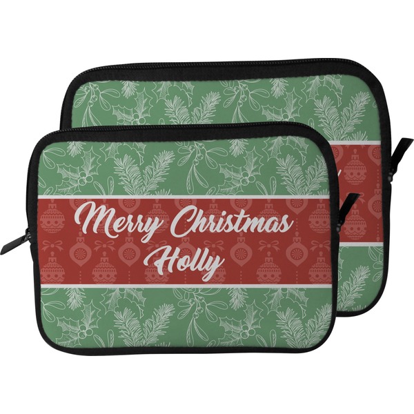 Christmas Holly Laptop Sleeve (Size Comparison)