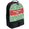 Christmas Holly Large Backpack - Black - Angled View