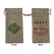 Christmas Holly Large Burlap Gift Bags - Front & Back
