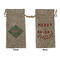 Christmas Holly Large Burlap Gift Bag - Front & Back (Personalized)