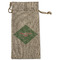Christmas Holly Large Burlap Gift Bags - Front