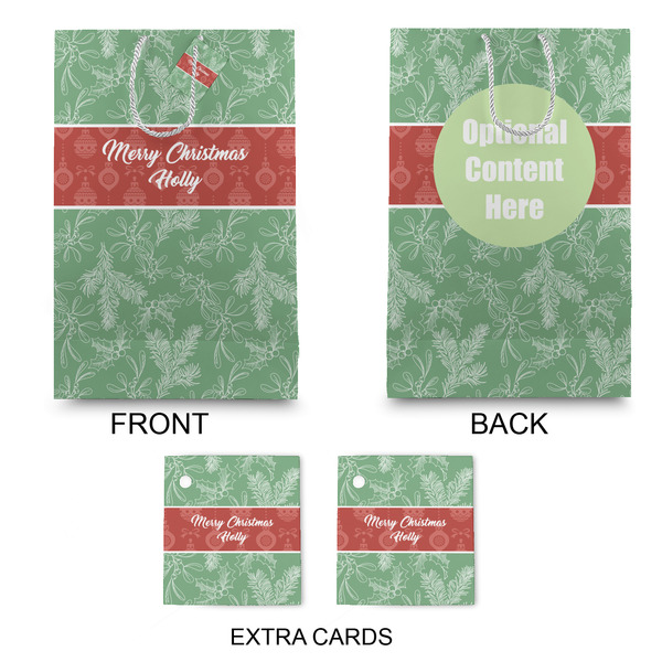 Christmas Holly Large Gift Bag - Approval