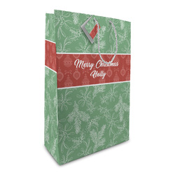 Christmas Holly Large Gift Bag (Personalized)