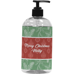 Christmas Holly Plastic Soap / Lotion Dispenser (Personalized)