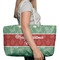 Christmas Holly Large Rope Tote Bag - In Context View