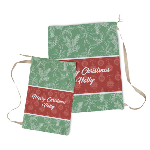 Christmas Holly Laundry Bag - Both Bags