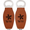 Christmas Holly Leather Bar Bottle Opener - Front and Back (double sided)