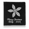 Christmas Holly Leather Binder - 1" - Black - Front View