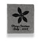 Christmas Holly Leather Binder - 1" - Grey - Front View
