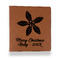 Christmas Holly Leather Binder - 1" - Rawhide - Front View
