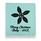 Christmas Holly Leather Binders - 1" - Teal - Front View