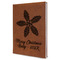 Christmas Holly Leather Sketchbook - Large - Double Sided (Personalized)
