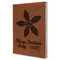 Christmas Holly Leather Sketchbook - Large - Single Sided (Personalized)