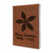 Christmas Holly Leather Sketchbook - Small - Double Sided (Personalized)