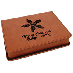 Christmas Holly Leatherette 4-Piece Wine Tool Set (Personalized)
