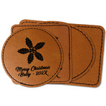 Christmas Holly Faux Leather Iron On Patch (Personalized)