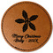 Christmas Holly Leatherette Patches - Round