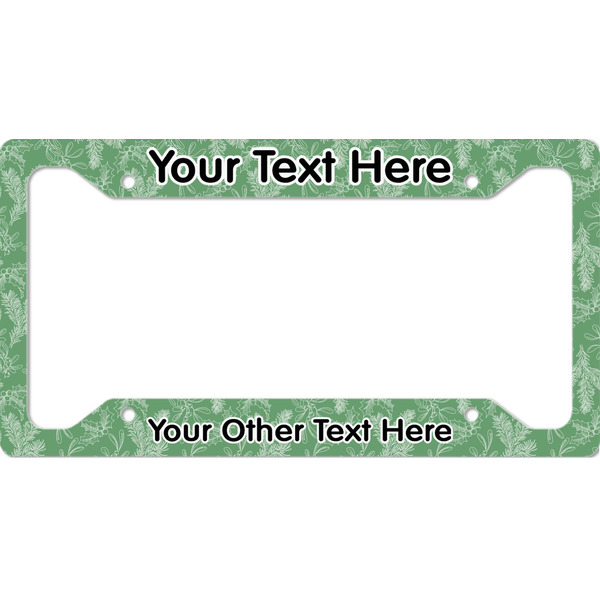 Custom Christmas Holly License Plate Frame - Style A (Personalized)