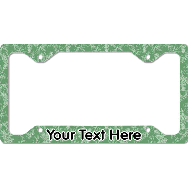 Custom Christmas Holly License Plate Frame - Style C (Personalized)