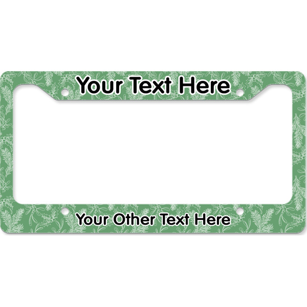 Custom Christmas Holly License Plate Frame - Style B (Personalized)