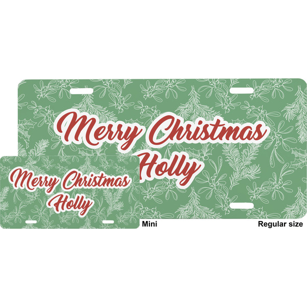 Christmas Holly License Plate (Sizes)