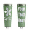 Christmas Holly Light Green RTIC Everyday Tumbler - 28 oz. - Front and Back