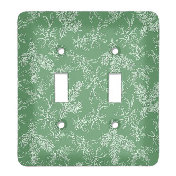 Custom Christmas Holly Light Switch Cover (2 Toggle Plate)