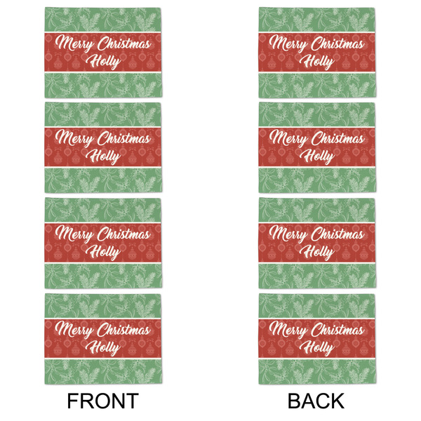 Christmas Holly Linen Placemat - APPROVAL Set of 4 (double sided)