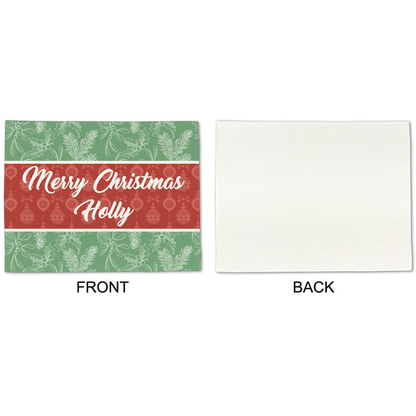 Christmas Holly Linen Placemat - APPROVAL Single (single sided)