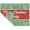 Christmas Holly Double-Sided Linen Placemat - Single w/ Name or Text