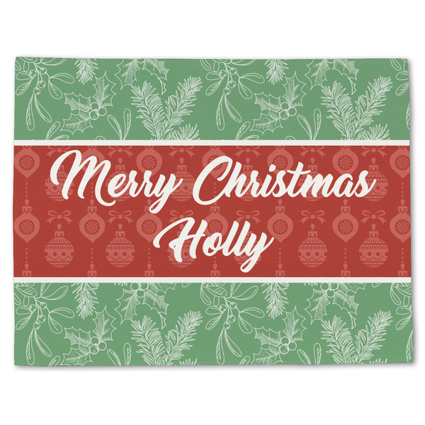 Christmas Holly Linen Placemat - Front
