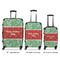 Christmas Holly Luggage Bags all sizes - With Handle